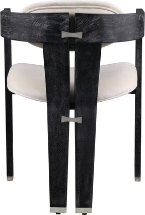 Meridian Furniture Vantage Cream Velvet Dining Chair