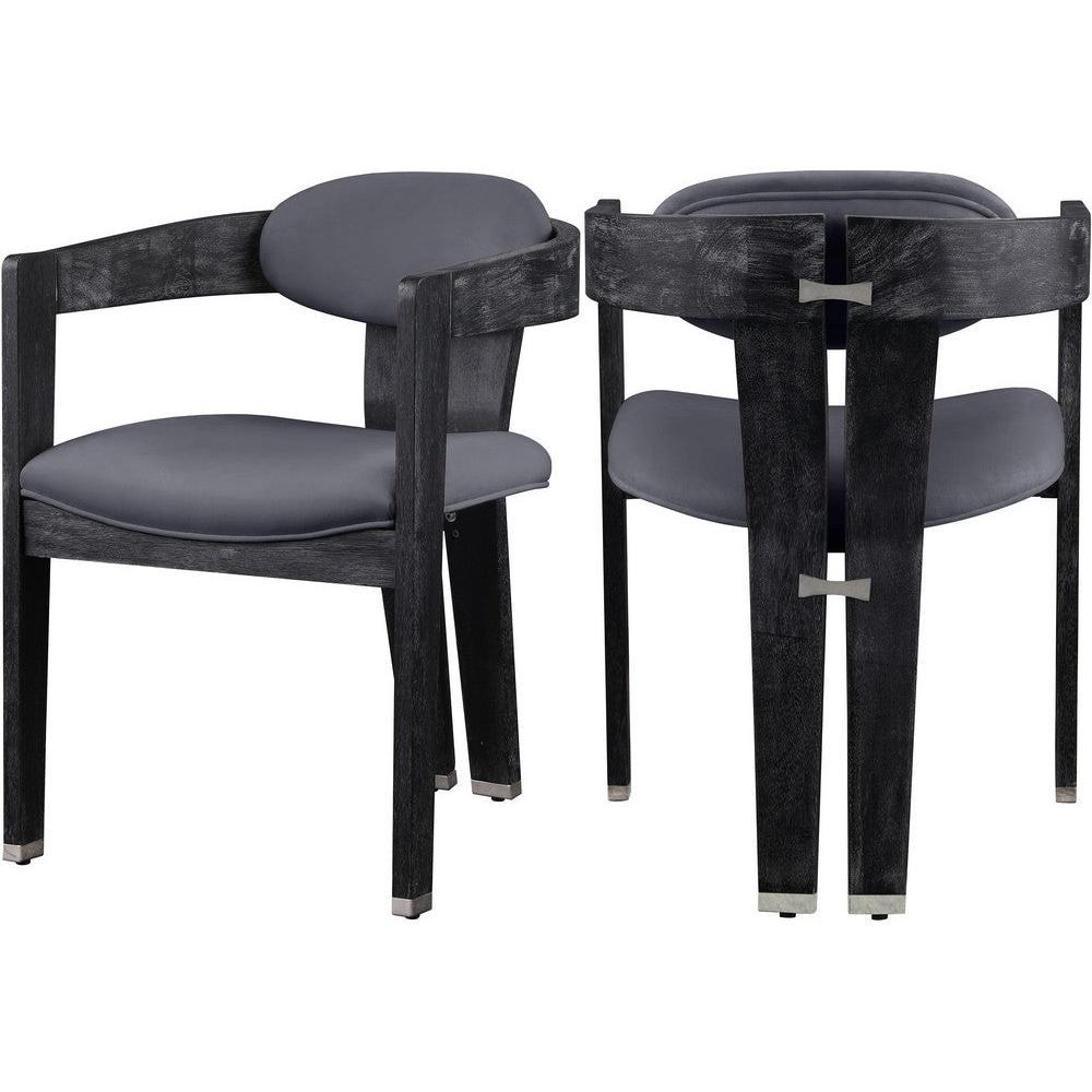 Meridian Furniture Vantage Grey Velvet Dining ChairMeridian Furniture - Dining Chair - Minimal And Modern - 1
