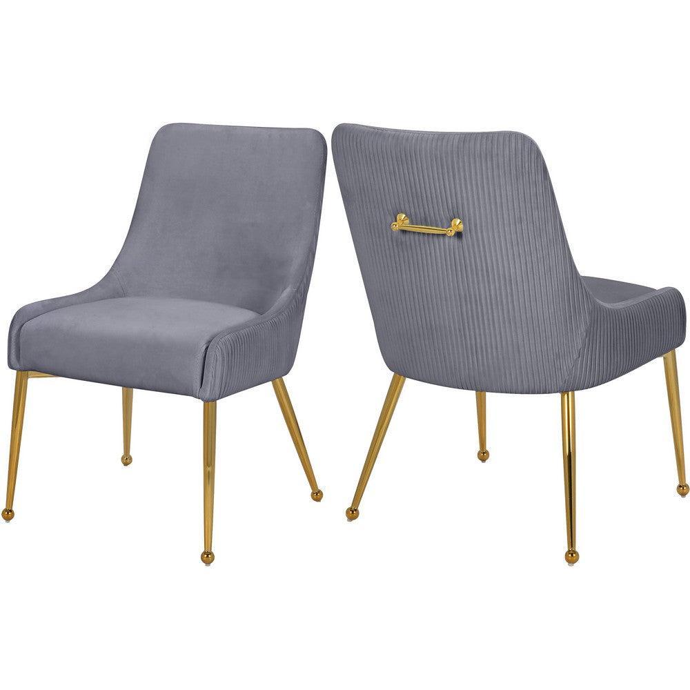 Meridian Furniture Ace Grey Velvet Dining Chair - Set of 2Meridian Furniture - Dining Chair - Minimal And Modern - 1