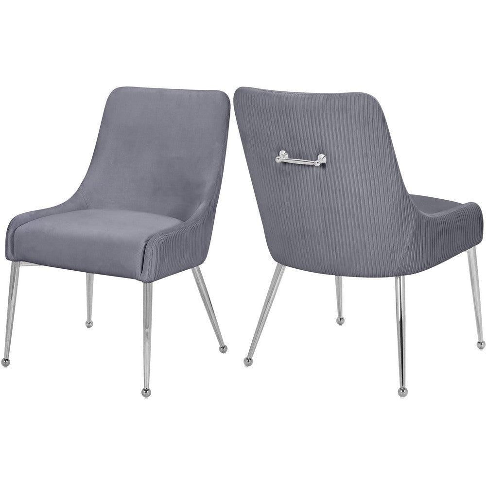 Meridian Furniture Ace Grey Velvet Dining Chair - Set of 2Meridian Furniture - Dining Chair - Minimal And Modern - 1