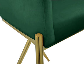 Meridian Furniture Xavier Green Velvet Counter Stool ( Quantity of 1 Stool )