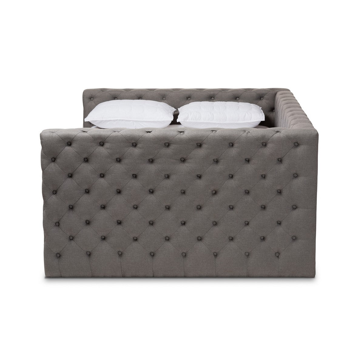 Baxton Studio Anabella Modern and Contemporary Grey Fabric Upholstered Queen Size Daybed