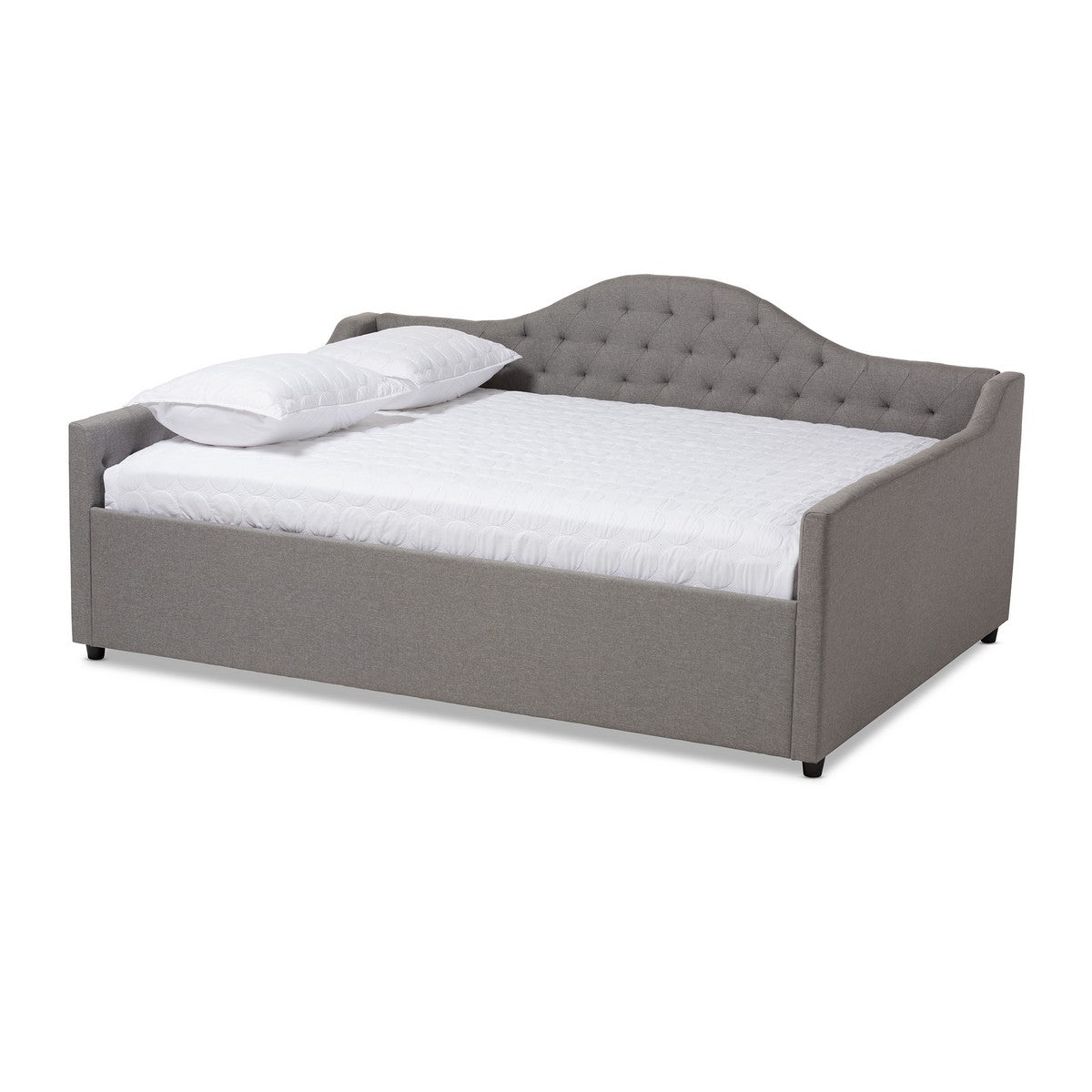 Baxton Studio Eliza Modern and Contemporary Grey Fabric Upholstered Full Size Daybed Baxton Studio-daybed-Minimal And Modern - 1