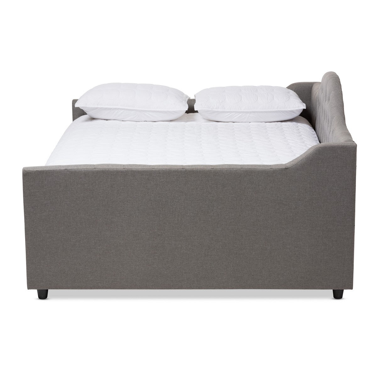 Baxton Studio Eliza Modern and Contemporary Grey Fabric Upholstered Full Size Daybed