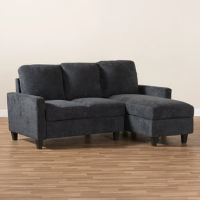 Baxton Studio Greyson Modern And Contemporary Dark Grey Fabric Upholstered Reversible Sectional Sofa Baxton Studio-sofas-Minimal And Modern - 6