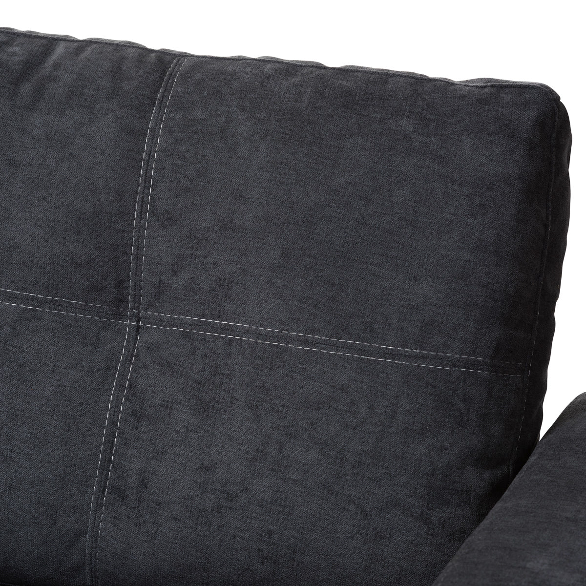 Baxton Studio Lianna Modern and Contemporary Dark Grey Fabric Upholstered Sectional Sofa Baxton Studio-sofas-Minimal And Modern - 3