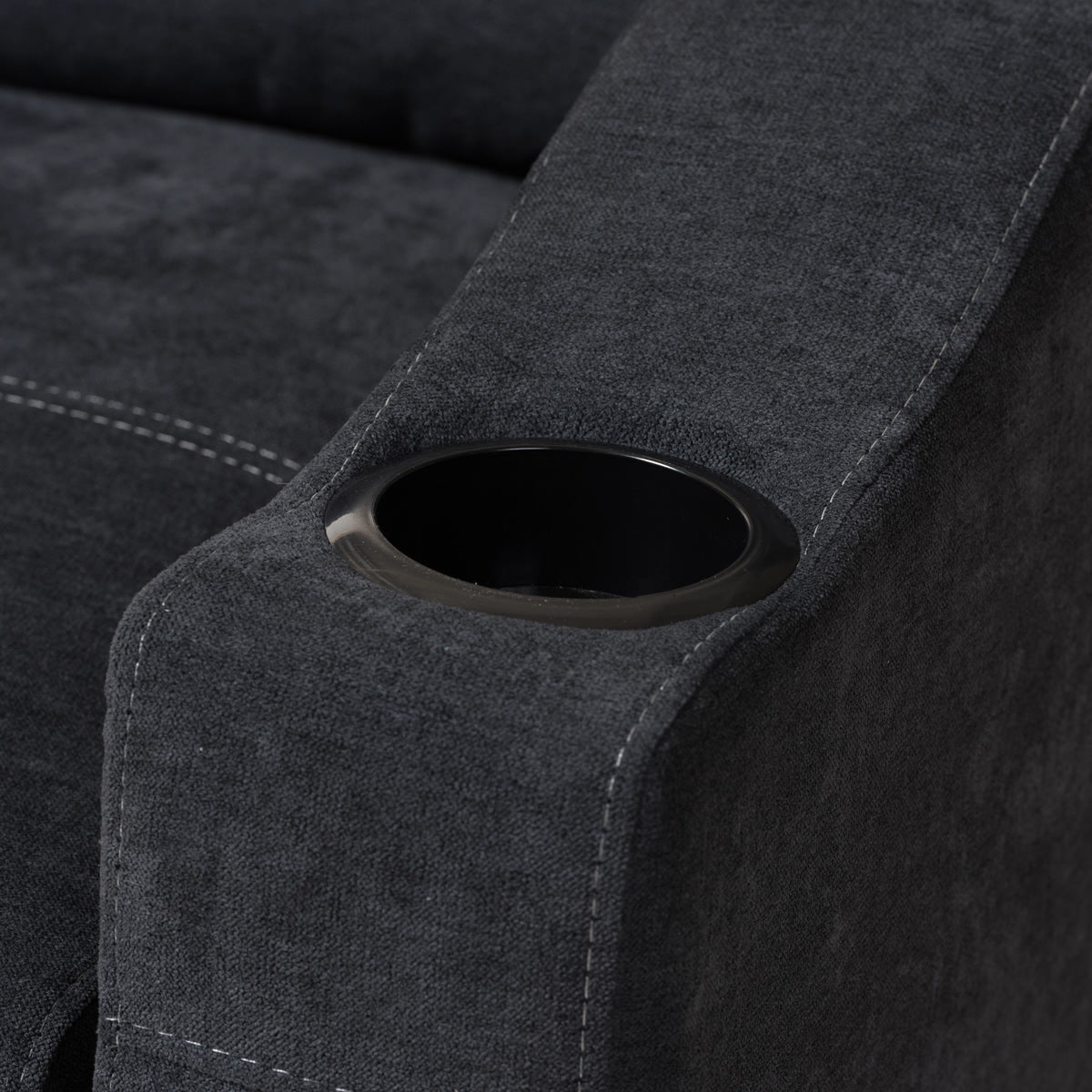 Baxton Studio Lianna Modern and Contemporary Dark Grey Fabric Upholstered Sectional Sofa Baxton Studio-sofas-Minimal And Modern - 4