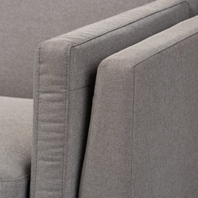 Baxton Studio Sava Mid-Century Modern Grey Fabric Upholstered Walnut Wood 3-Seater Sofa Baxton Studio-sofas-Minimal And Modern - 5