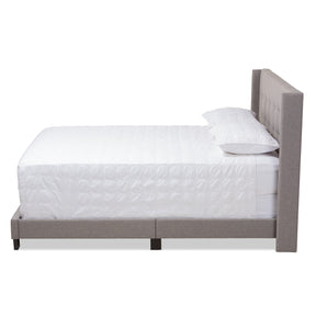 Baxton Studio Lisette Modern and Contemporary Grey Fabric Upholstered Full Size Bed Baxton Studio-0-Minimal And Modern - 2