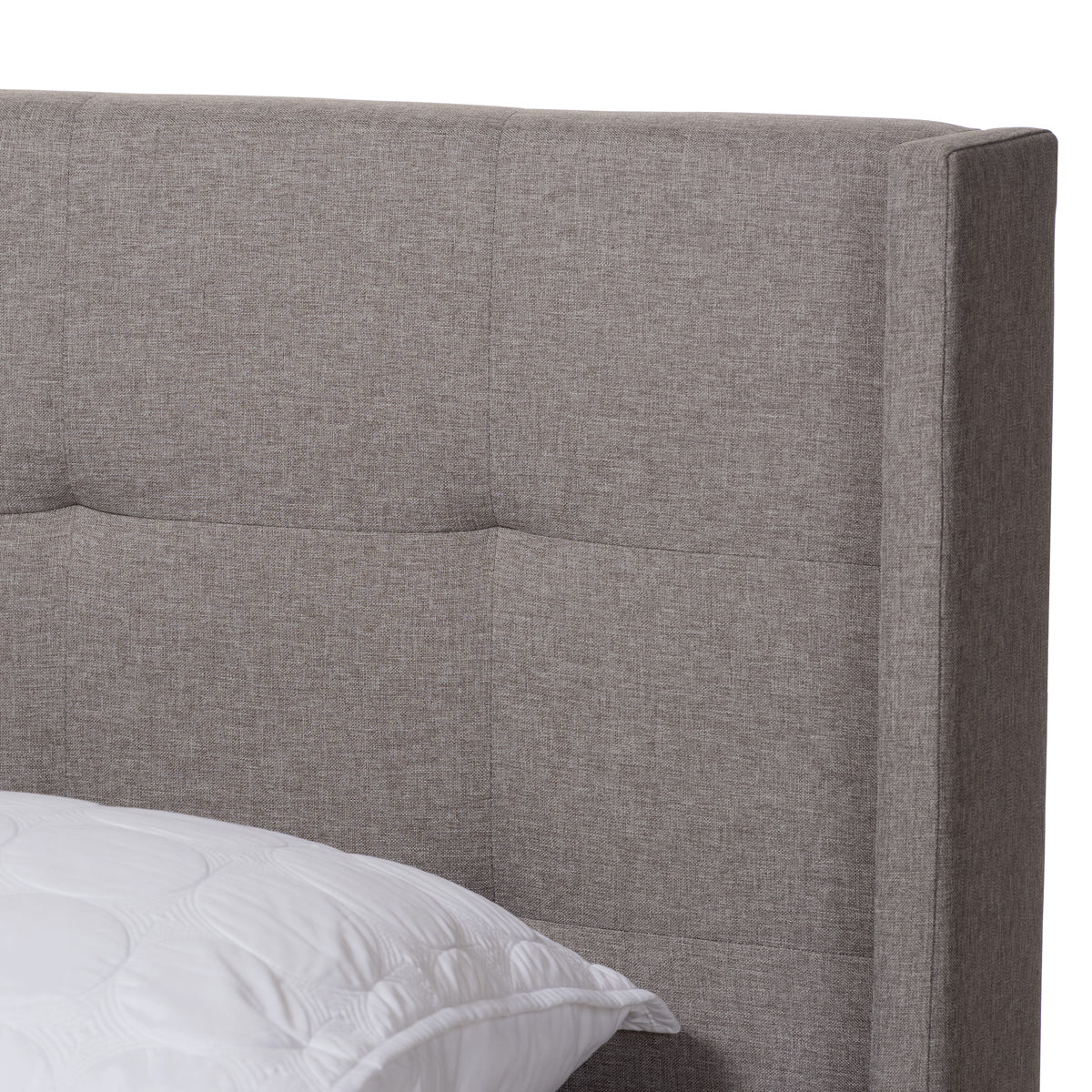 Baxton Studio Lisette Modern and Contemporary Grey Fabric Upholstered Full Size Bed Baxton Studio-0-Minimal And Modern - 4