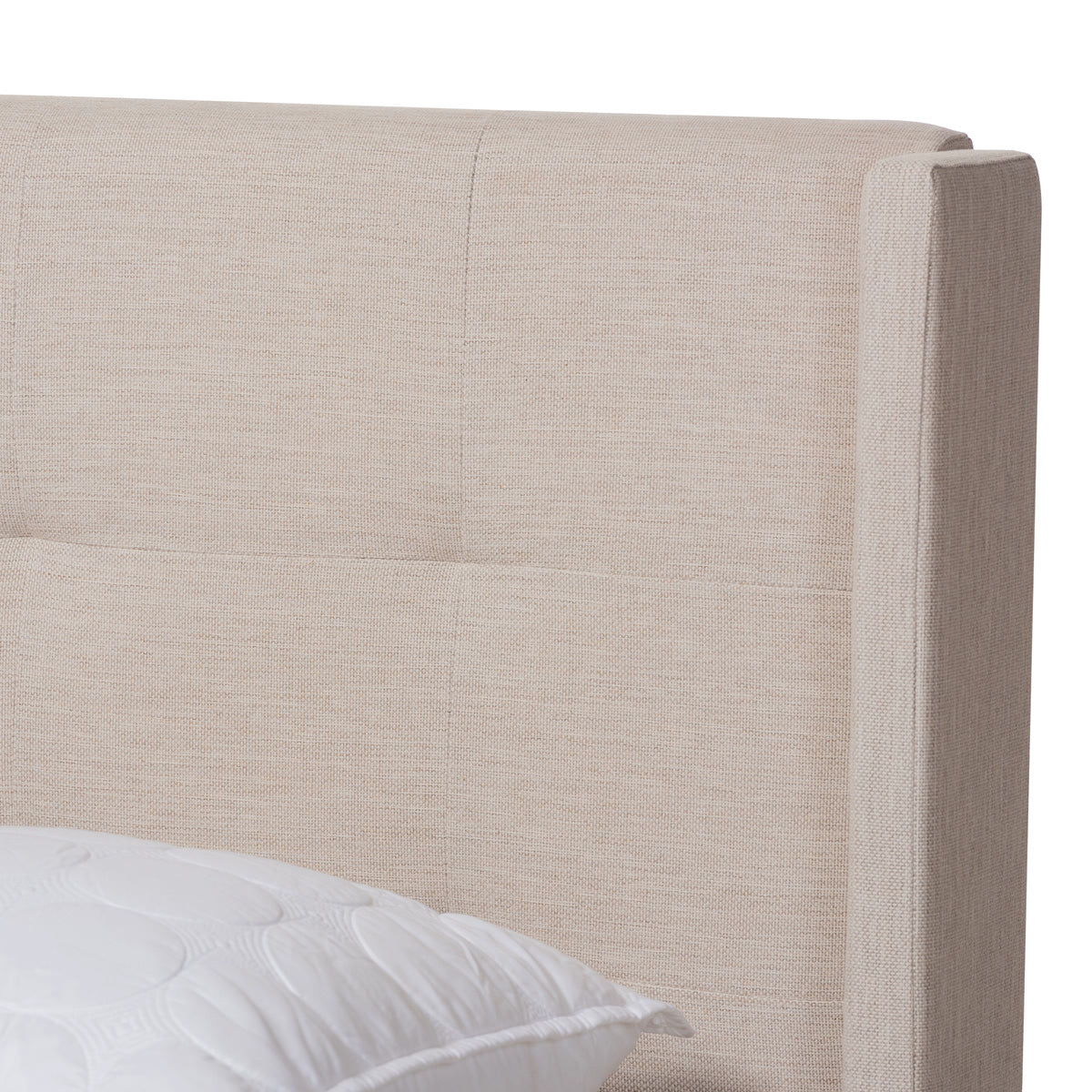 Baxton Studio Lisette Modern and Contemporary Beige Fabric Upholstered Full Size Bed Baxton Studio-0-Minimal And Modern - 4