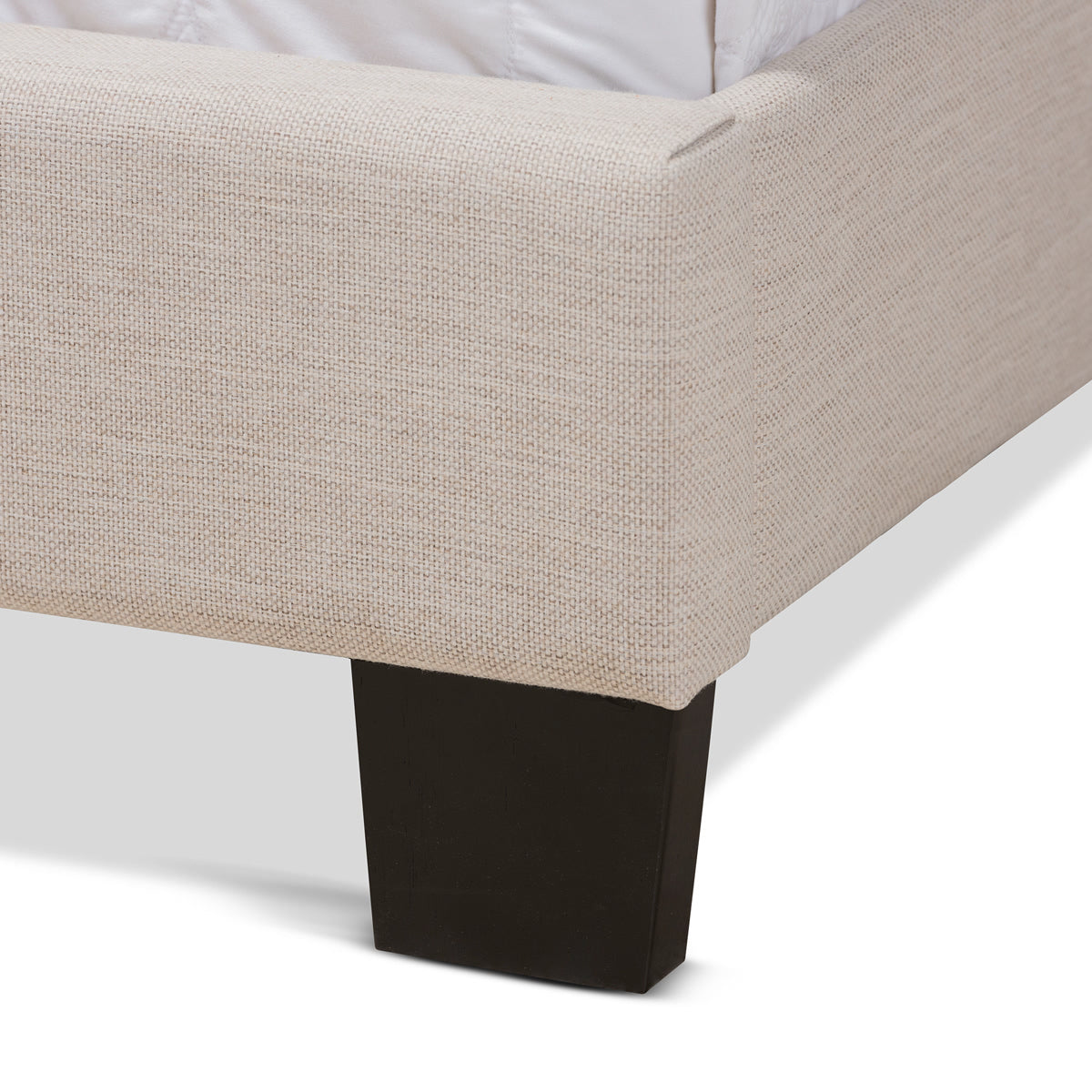 Baxton Studio Lisette Modern and Contemporary Beige Fabric Upholstered King Size Bed Baxton Studio-0-Minimal And Modern - 5
