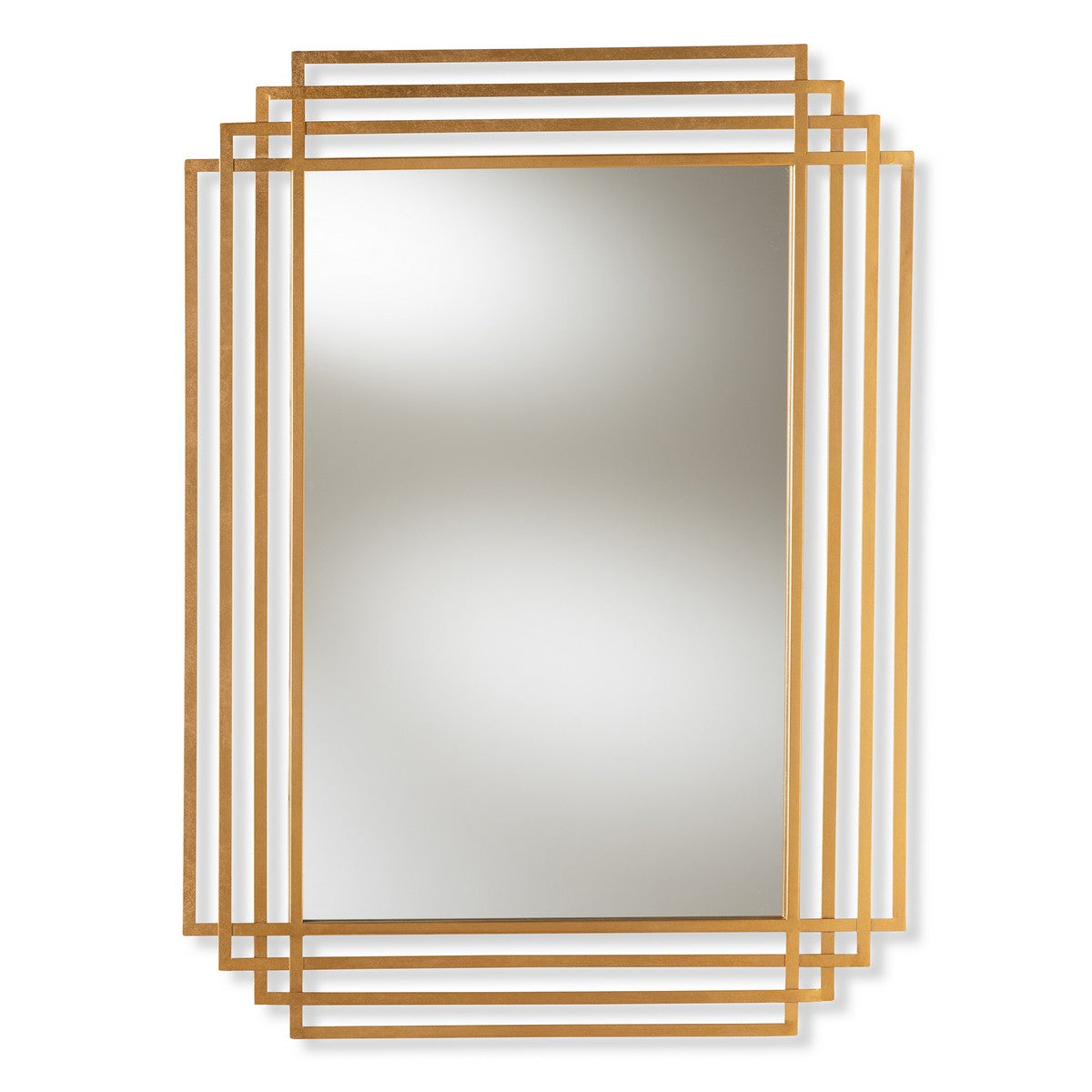 Baxton Studio Kalinda Art Deco Antique Gold Finished Rectangular Accent Wall Mirror Baxton Studio-mirrors-Minimal And Modern - 1