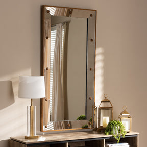 Baxton Studio Almira Modern and Contemporary Antique Gold Finished Rectangular Accent Wall Mirror