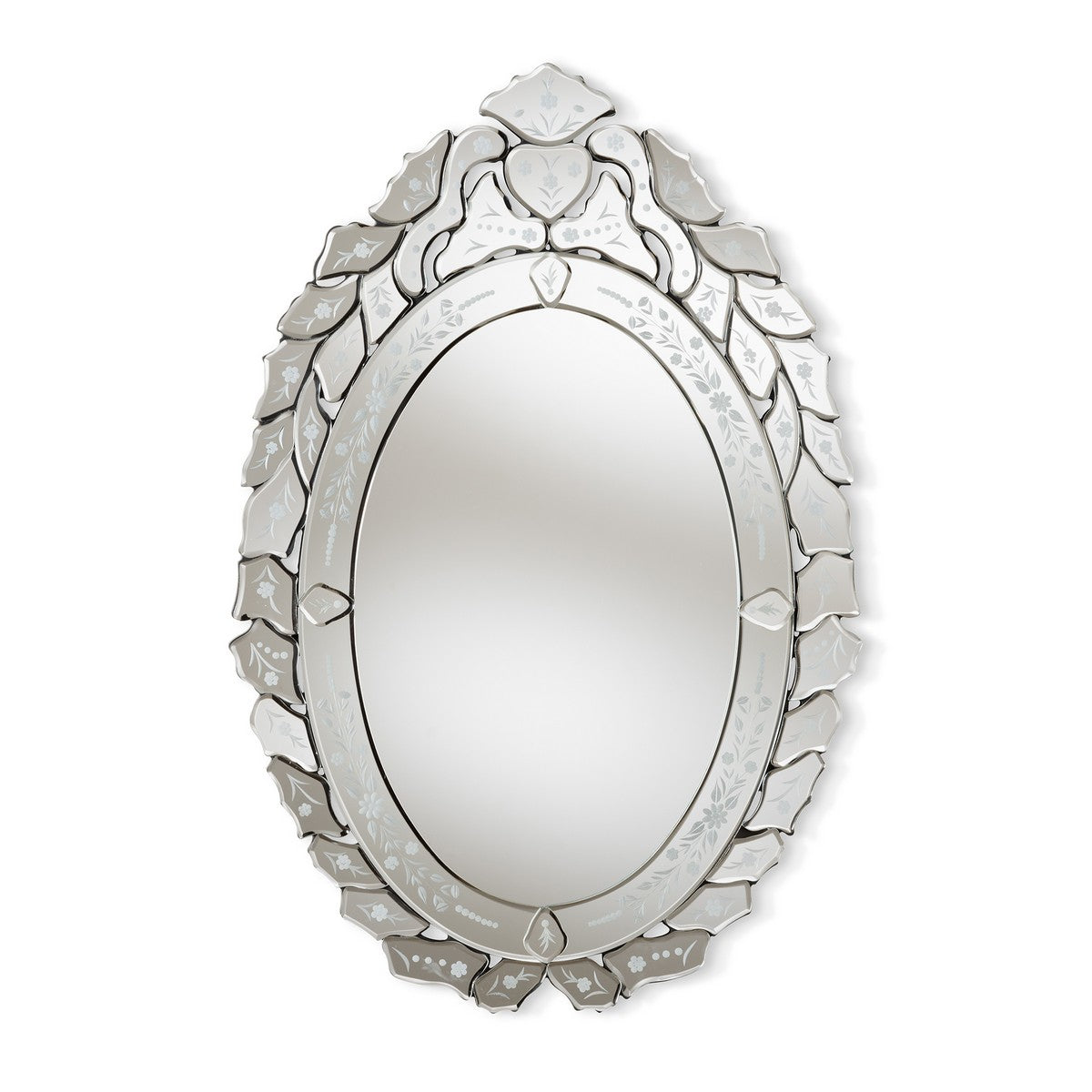 Baxton Studio Livia Classic and Traditional Silver Finished Venetian Style Accent Wall Mirror Baxton Studio-mirrors-Minimal And Modern - 1
