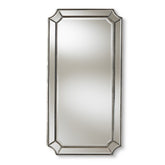 Baxton Studio Romina Art Deco Antique Silver Finished Accent Wall Mirror Baxton Studio-mirrors-Minimal And Modern - 1