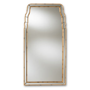 Baxton Studio Alice Modern and Contemporary Queen Anne Style Antique Gold Finished Accent Wall Mirror Baxton Studio-mirrors-Minimal And Modern - 1