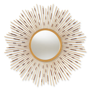 Baxton Studio Apollonia Modern and Contemporary Gold Finished Sunburst Accent Wall Mirror Baxton Studio-mirrors-Minimal And Modern - 1