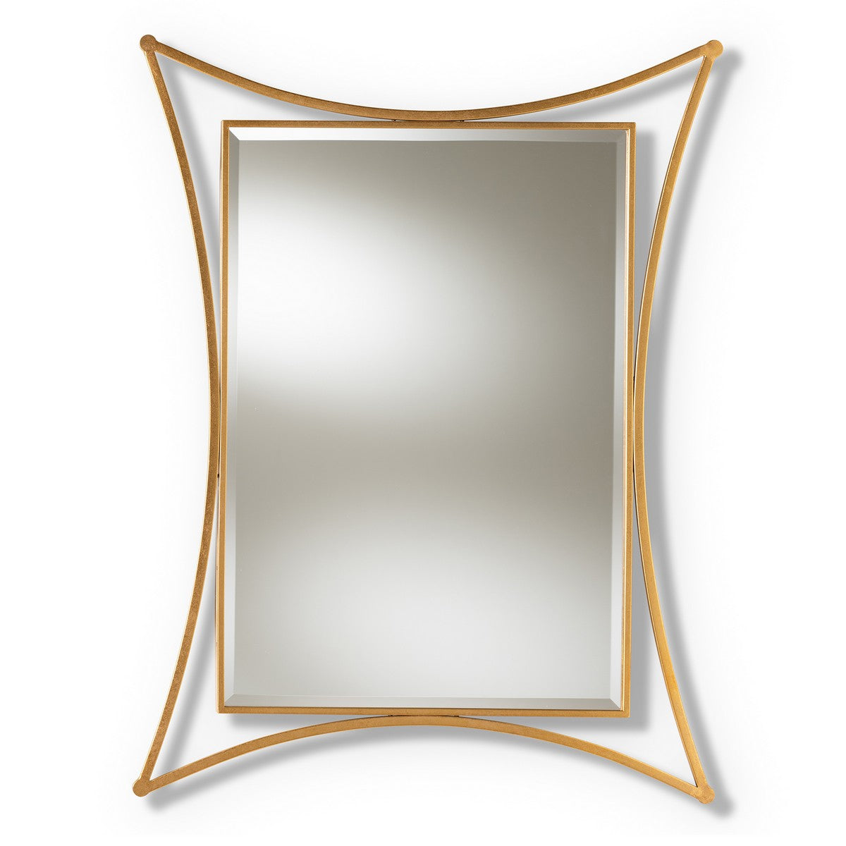 Baxton Studio Melia Modern and Contemporary Antique Gold Finished Rectangular Accent Wall Mirror Baxton Studio-mirrors-Minimal And Modern - 1