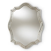 Baxton Studio Isidora Art Deco Antique Silver Finished Accent Wall Mirror Baxton Studio-mirrors-Minimal And Modern - 1
