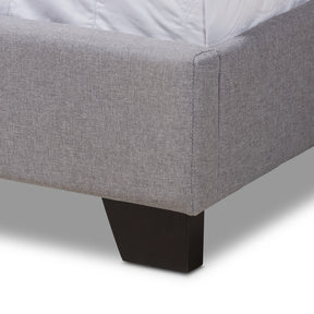 Baxton Studio Aden Modern and Contemporary Grey Fabric Upholstered Queen Size Bed Baxton Studio-0-Minimal And Modern - 6