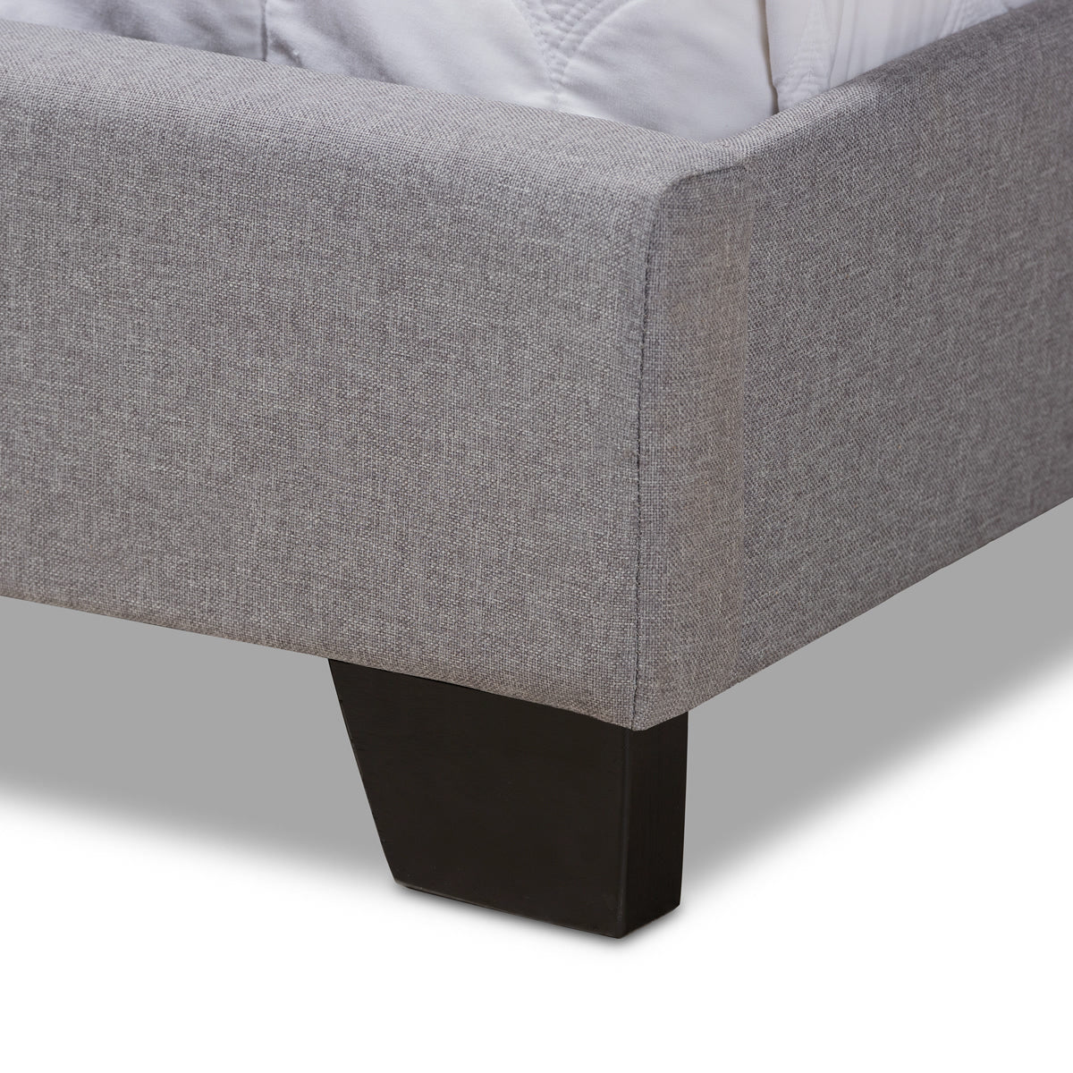Baxton Studio Alesha Modern and Contemporary Grey Fabric Upholstered Queen Size Bed Baxton Studio-0-Minimal And Modern - 6