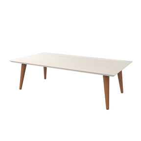 Manhattan Comfort  Utopia 11.81" High  Rectangle Coffee Table with Splayed Legs in White Gloss