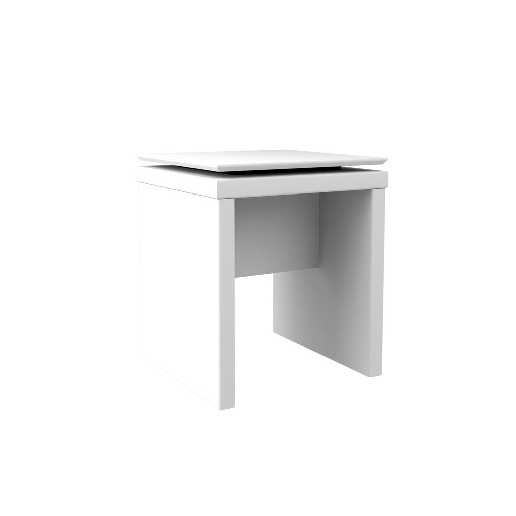 Manhattan Comfort  Lincoln Square End Table in White Gloss