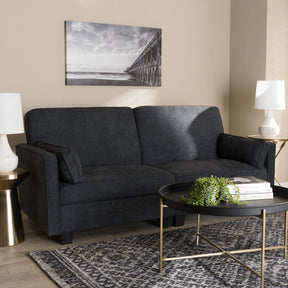 Baxton Studio Felicity Modern and Contemporary Dark Gray Fabric Upholstered Sleeper Sofa Baxton Studio-sofas-Minimal And Modern - 3