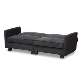 Baxton Studio Felicity Modern and Contemporary Dark Gray Fabric Upholstered Sleeper Sofa Baxton Studio-sofas-Minimal And Modern - 10
