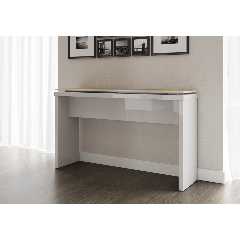 Manhattan Comfort  Lincoln 53.14" Sideboard and Entryway in Off White and Maple Cream