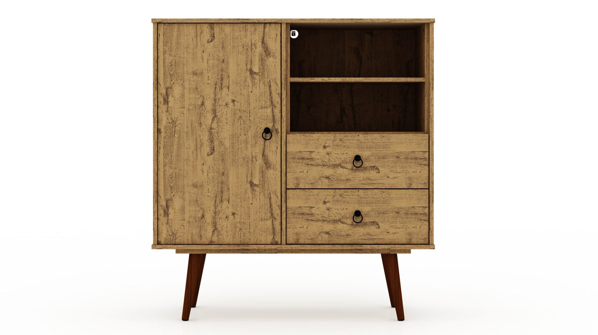Manhattan Comfort Tribeca Mid-Century- Modern Dresser with 2-Drawers in NatureManhattan Comfort-Dresser- - 1