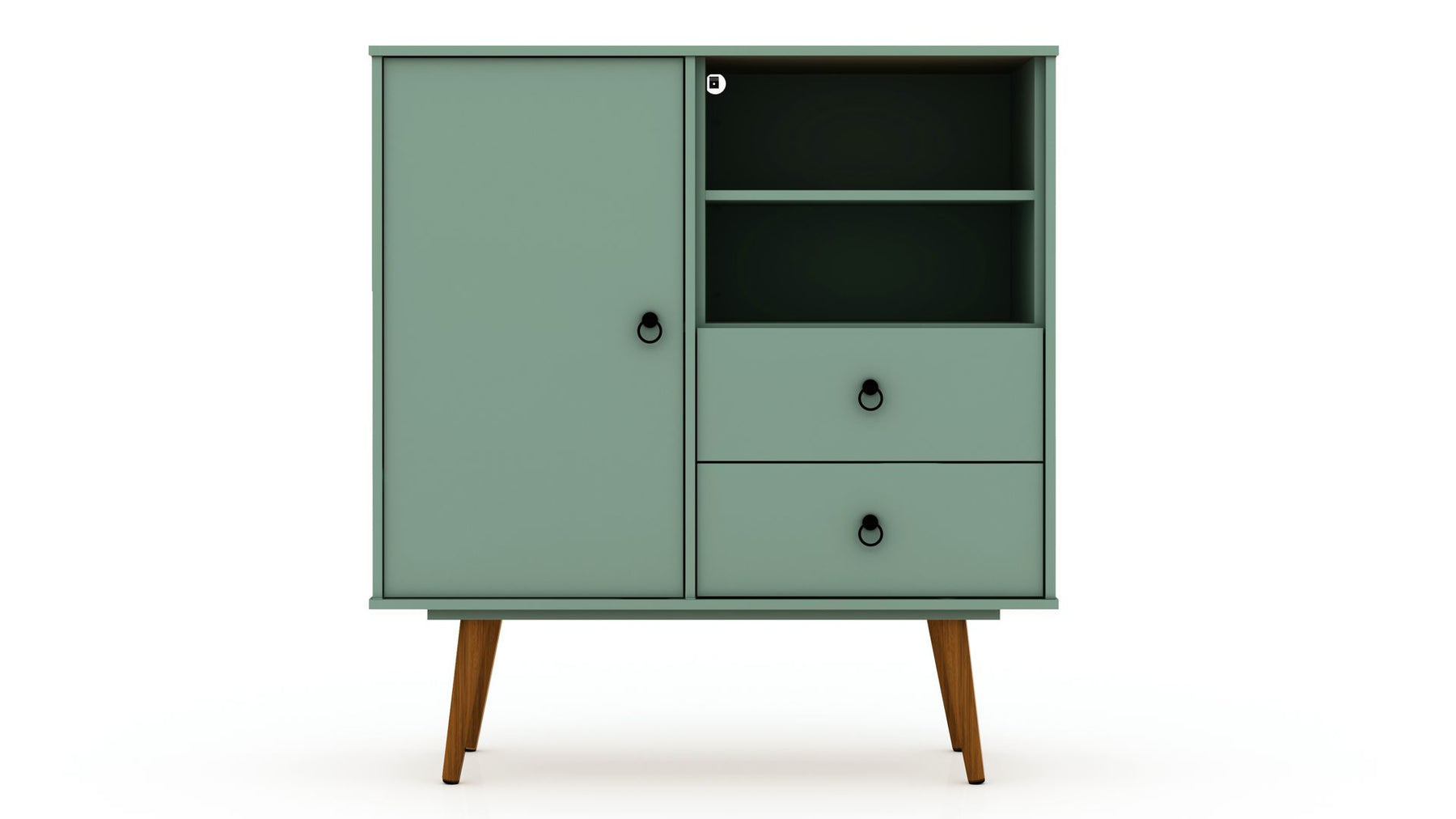Manhattan Comfort Tribeca Mid-Century- Modern Dresser with 2-Drawers in Green MintManhattan Comfort-Dresser- - 1
