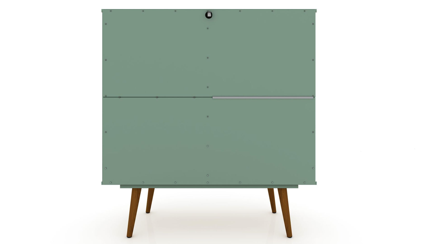 Manhattan Comfort Tribeca Mid-Century- Modern Dresser with 2-Drawers in Green Mint