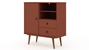 Manhattan Comfort Tribeca Mid-Century- Modern Dresser with 2-Drawers in Terra Orange Pink Pink
