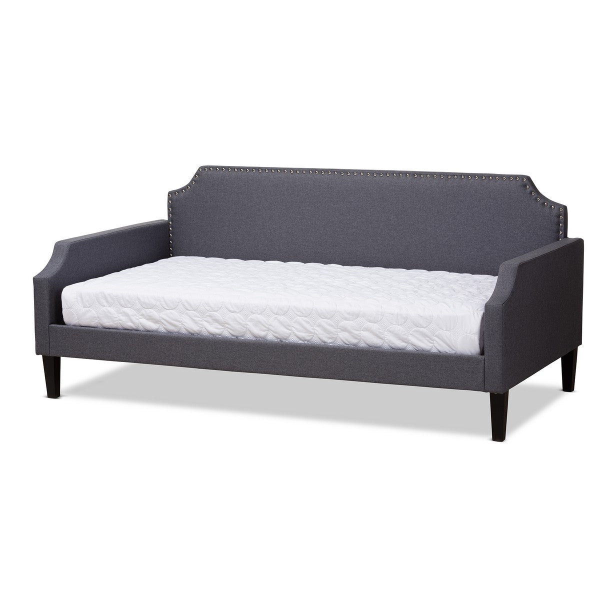 Baxton Studio Walden Modern and Contemporary Grey Fabric Upholstered Twin Size Sofa Daybed Baxton Studio-daybed-Minimal And Modern - 1