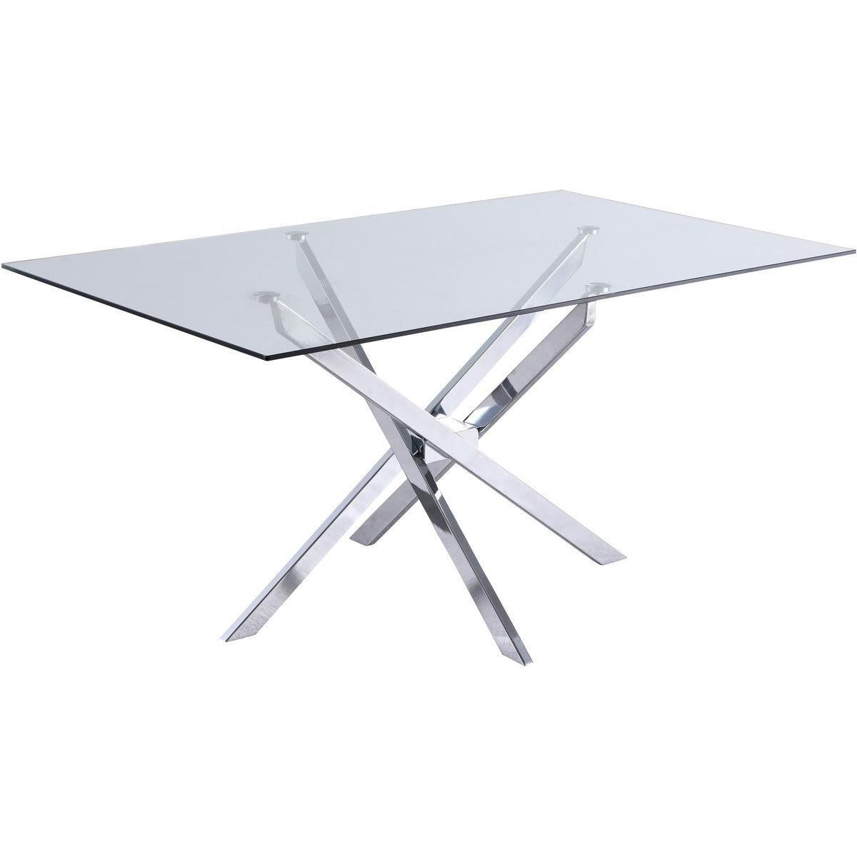 Meridian Furniture Xander Chrome Dining TableMeridian Furniture - Dining Table - Minimal And Modern - 1