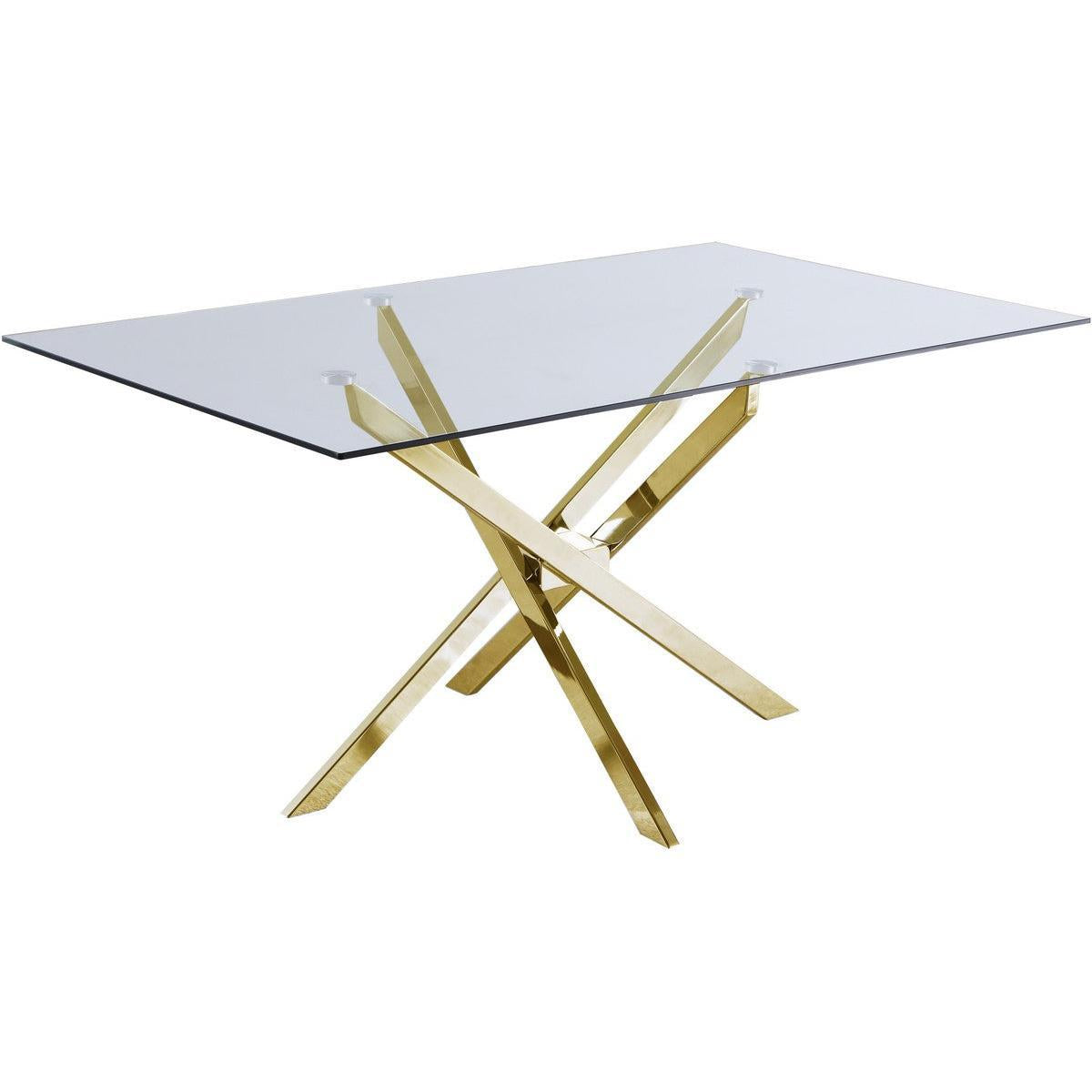Meridian Furniture Xander Gold Dining TableMeridian Furniture - Dining Table - Minimal And Modern - 1