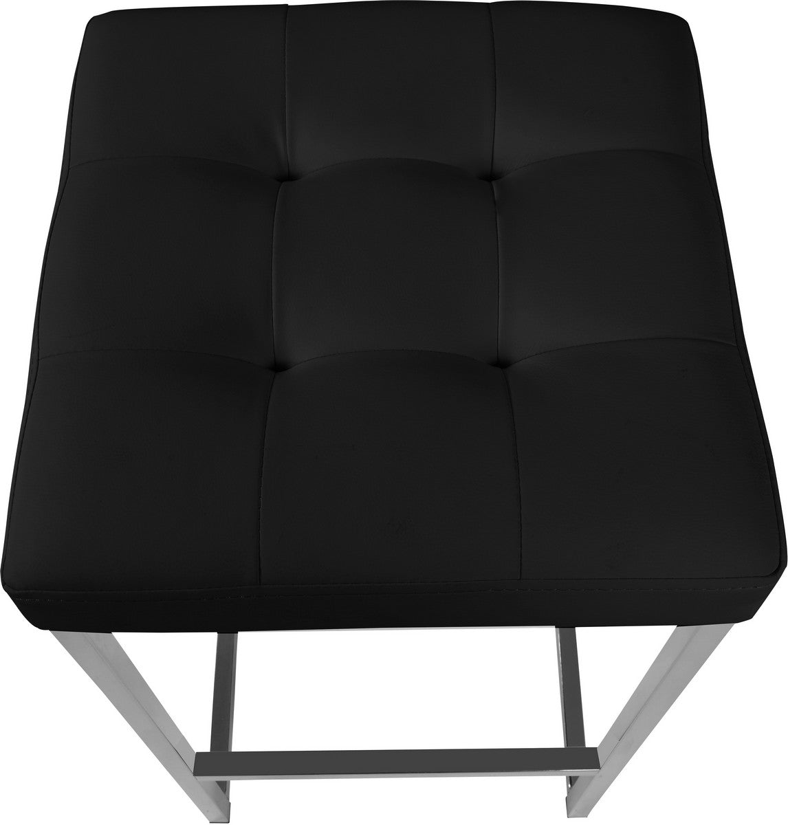 Meridian Furniture Nicola Black Faux Leather Stool - Set of 2