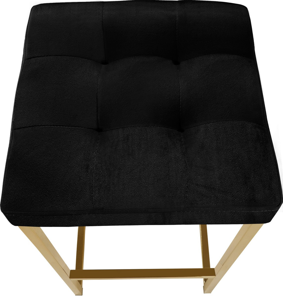 Meridian Furniture Nicola Black Velvet Stool - Set of 2