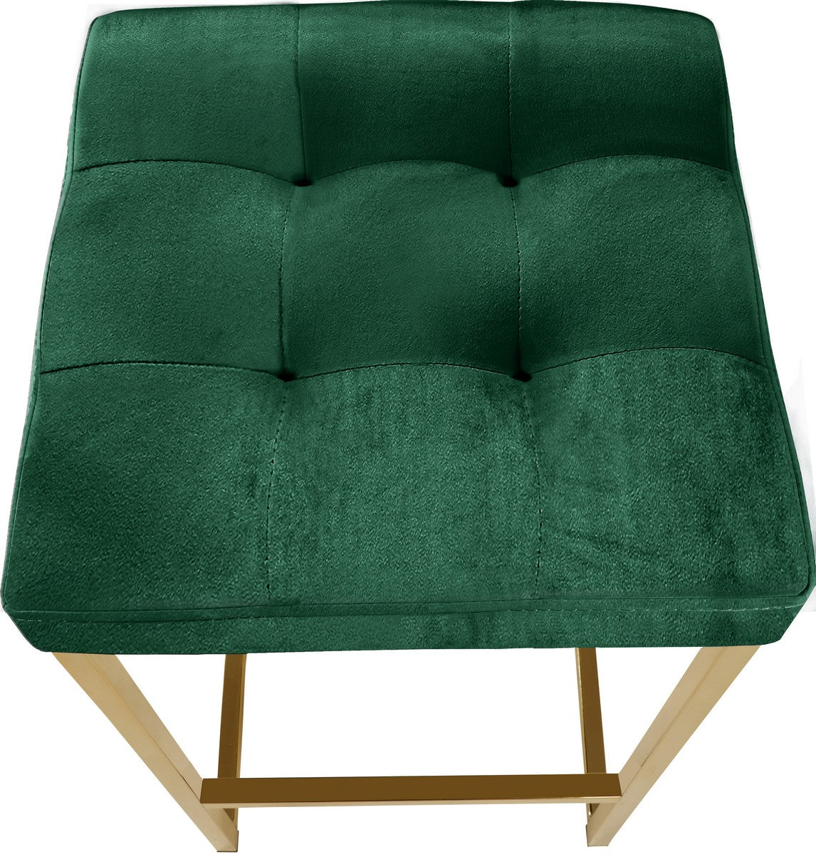 Meridian Furniture Nicola Green Velvet Stool - Set of 2