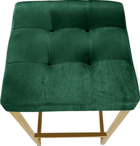 Meridian Furniture Nicola Green Velvet Stool - Set of 2