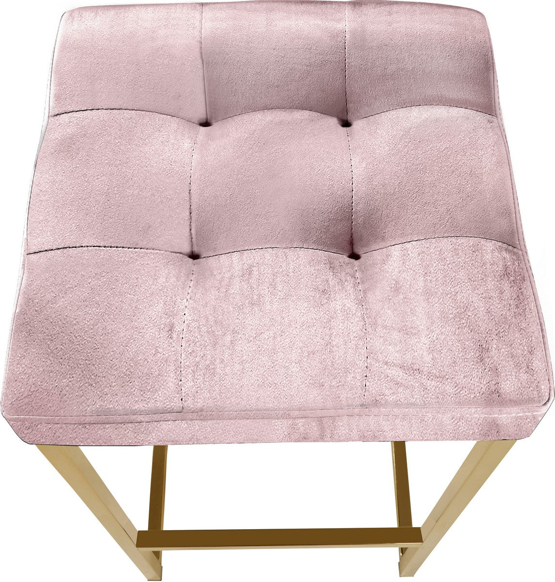 Meridian Furniture Nicola Pink Velvet Stool - Set of 2