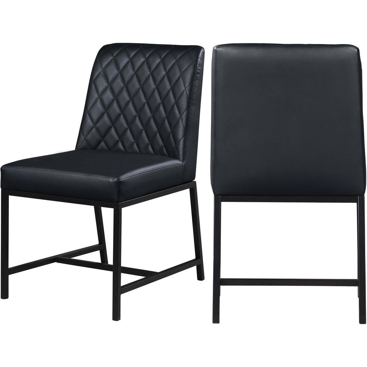 Meridian Furniture Bryce Black Faux Leather Dining ChairMeridian Furniture - Dining Chair - Minimal And Modern - 1