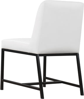 Meridian Furniture Bryce White Faux Leather Dining Chair - Set of 2