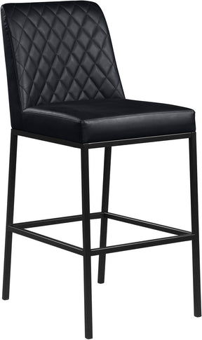 Meridian Furniture Bryce Black Faux Leather Stool - Set of 2