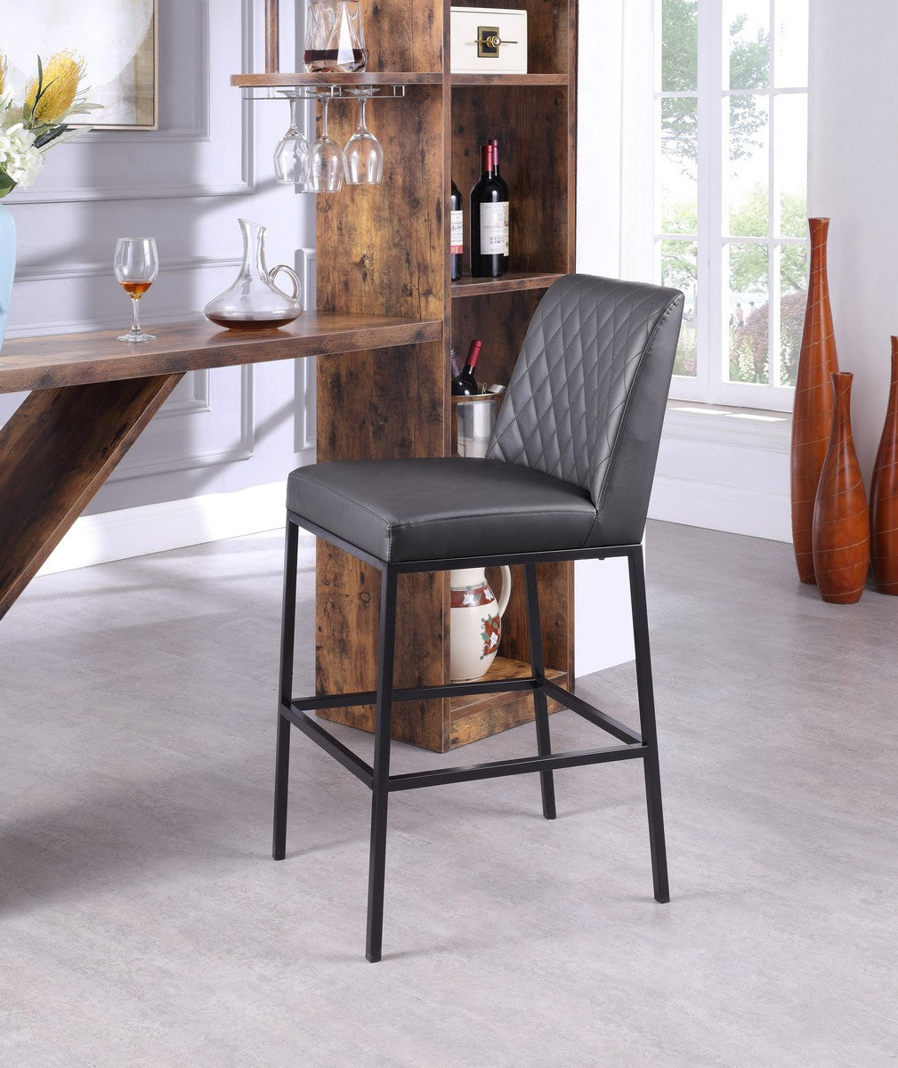 Meridian Furniture Bryce Grey Faux Leather Stool - Set of 2