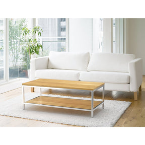 Bamboogle Timber Coffee Table With Silver Legs BKL-20-S-4924-T-Minimal & Modern