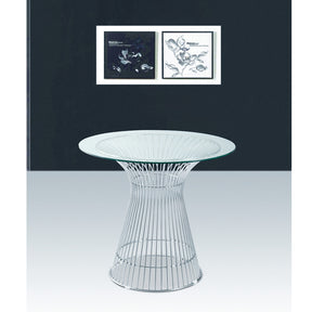 Finemod Imports Modern Libo Dining Table 42" FMI9230-42-clear-Minimal & Modern