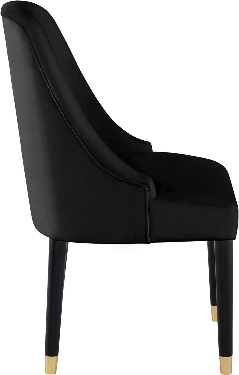 Meridian Furniture Omni Black Velvet Dining Chair - Set of 2